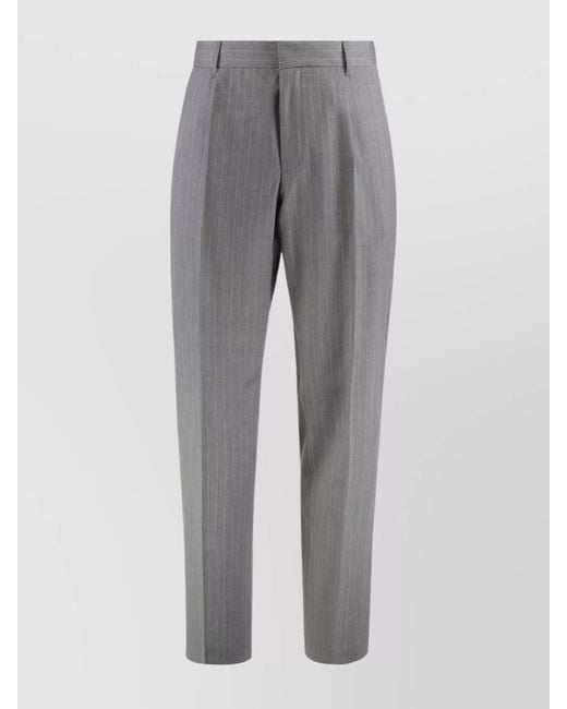 BOSS Trousers Wool Pinstripe Pattern in Grey for Men | Lyst UK