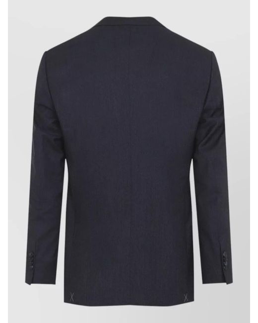 Giorgio Armani Blue Virgin Wool Tailored Jacket And Trousers for men