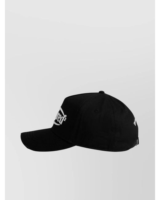 DSquared² Black Logo-Embroidered Baseball Cap for men