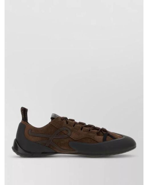 Loewe Brown Grip Sneakers Suede Upper Rubber Sole for men
