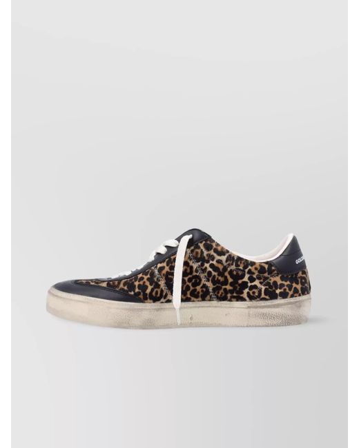 Golden Goose Deluxe Brand Brown Leopard Soul-Star Distressed Sneakers for men
