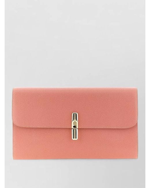 Furla Pink Iris Clutch Bag Tone Hardware