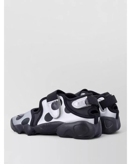 Nike Blue Rift Split Toe Sandals Polka Dot Silhouette