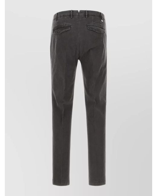PT Torino Gray Stretch Cotton Slim Fit Mid Rise Jeans for men