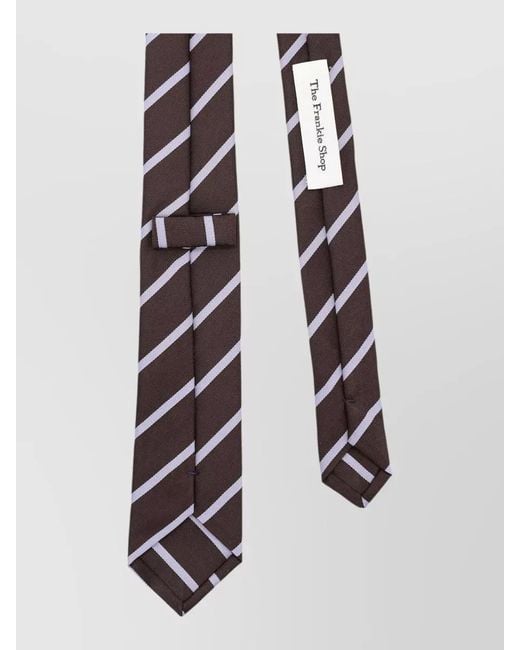 Frankie Shop White Menswear Stripe Tie Pointed Tip Design