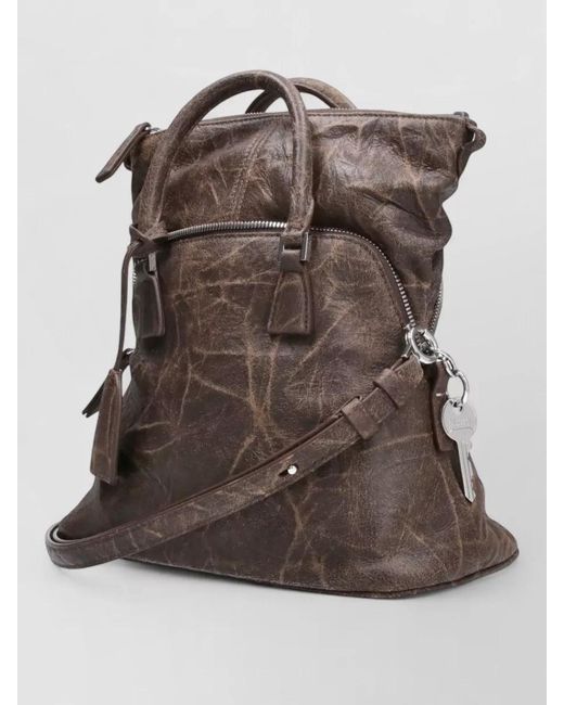 Maison Margiela Brown Na Na Leather Shoulder Bag