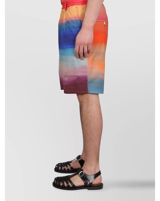 Marni Blue Cotton Tailored Bermuda Shorts for men