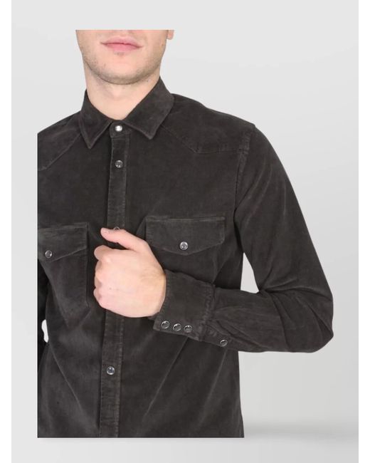 PT Torino Black Cotton Shirt for men