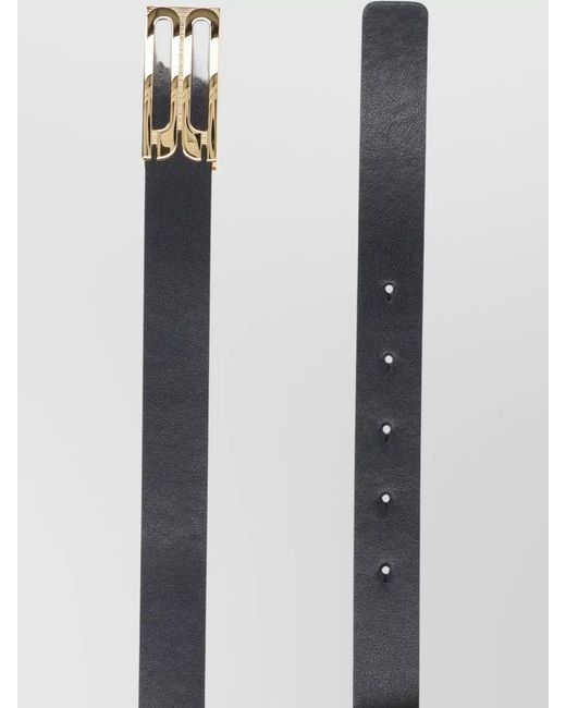Victoria Beckham Gray Leather Belt