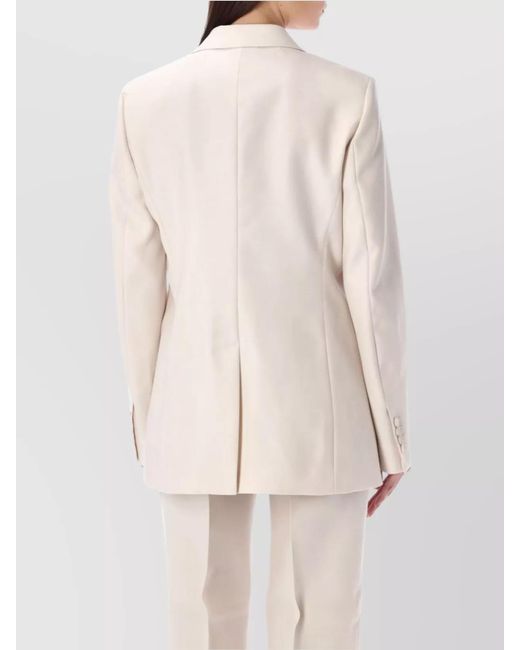 Max Mara Natural Silk Wool Single-Breasted Blazer