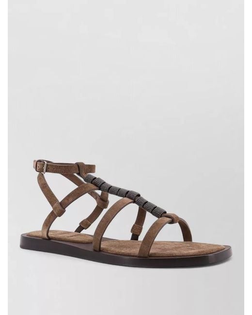 Brunello Cucinelli Multicolor Leather Sandals