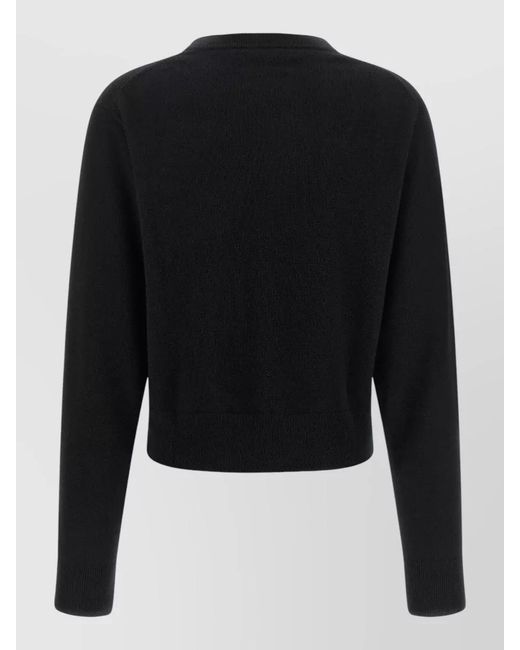 Extreme Cashmere Black March 475 Crew Neck Cropped Sweater