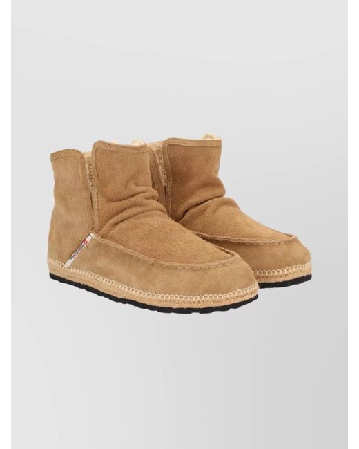 DIESEL Natural Leather Boots for men