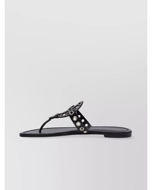 Tory Burch Multicolor Eyelet Open Toe Flat Sole Sandals