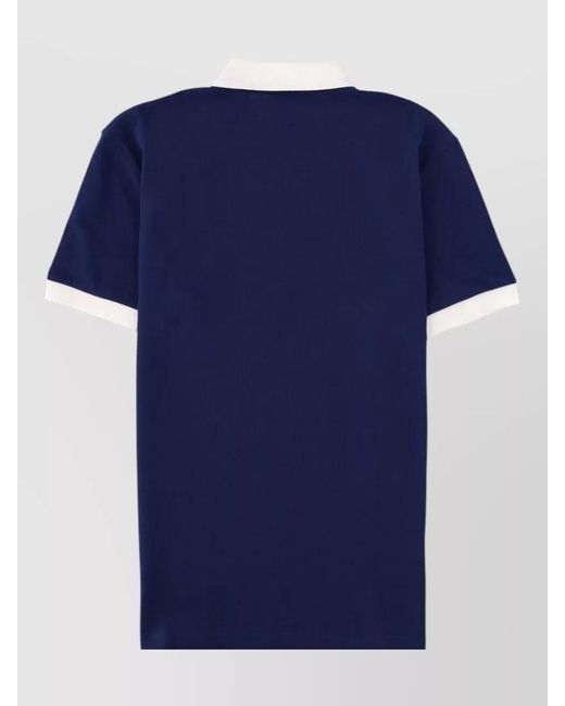 Boss Blue Short Sleeve Polo Neck Jersey Top for men