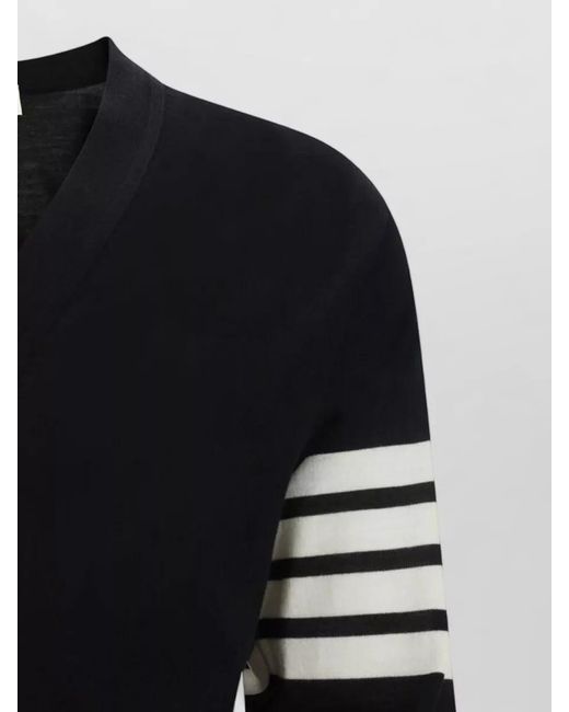 Thom Browne Black Wool Cardigan for men
