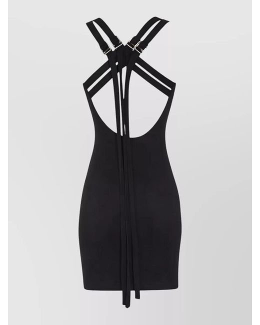 The Attico Black Slim-Fit Mini Dress