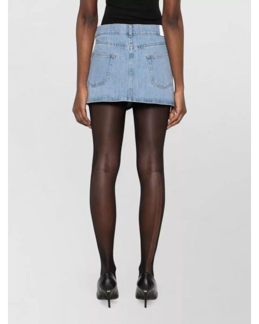 Coperni Blue Denim Asymmetric Mini Skirt