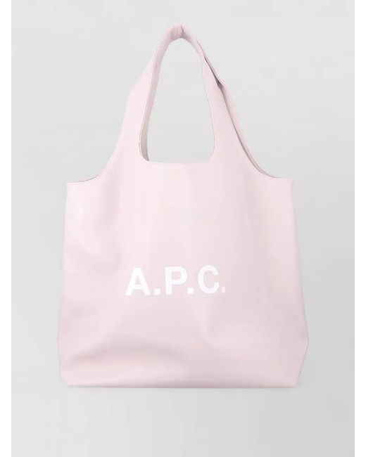 A.P.C. Pink Ninon Tote Bag Large Shoulder Carry