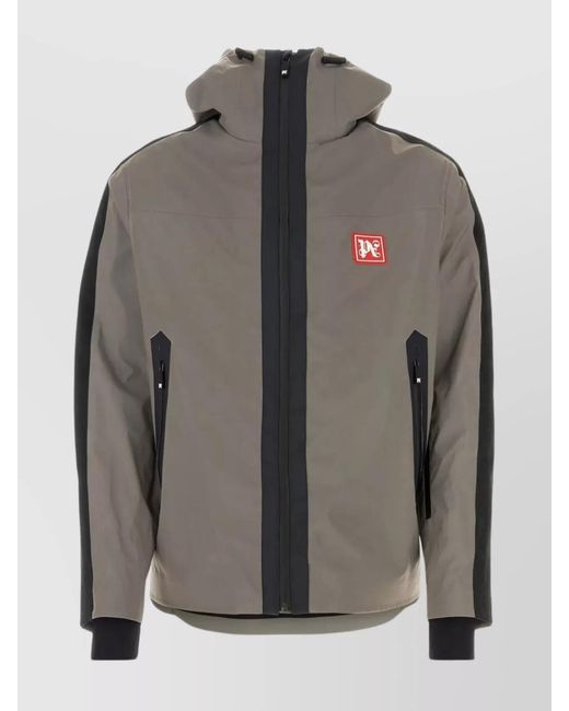 Palm Angels Gray Polyester Ski Jacket for men