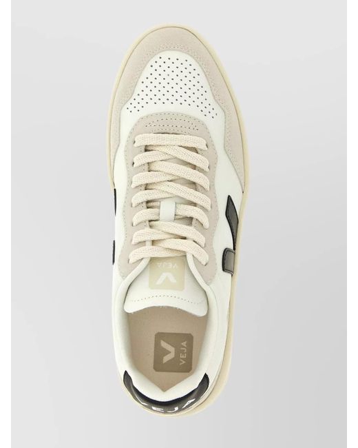 Veja Metallic Leather Low-Top Sneakers for men