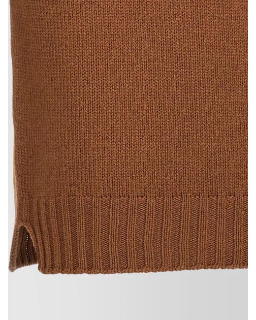 Ma'ry'ya Brown Wool Sweater Hooded Raglan Sleeves for men