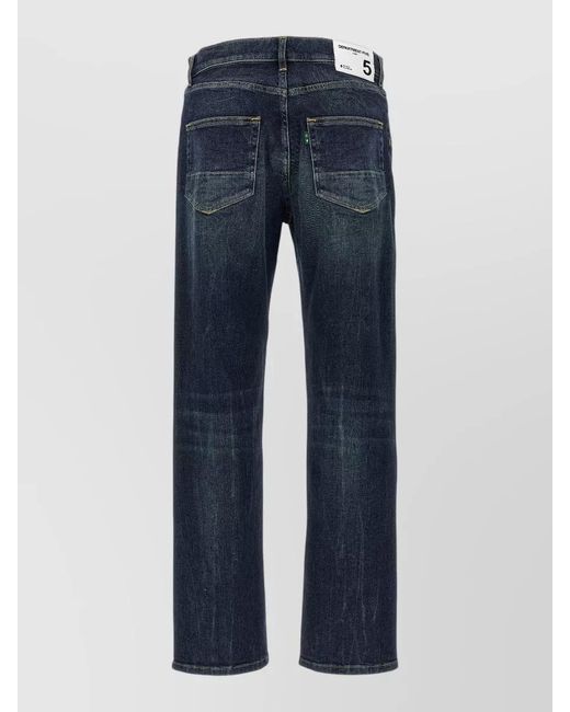 Department 5 Blue Denim Straight-Leg Jeans for men