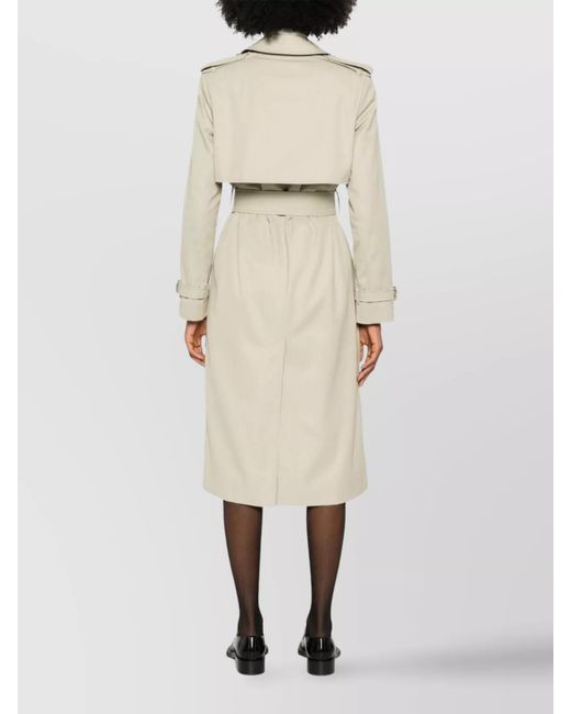 Burberry Natural Cotton-Blend Long Double-Breasted Trench Coat