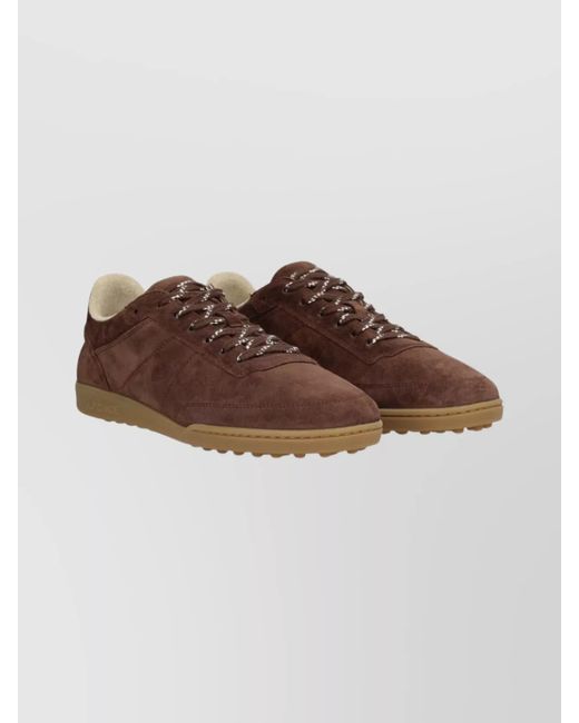 A.P.C. Brown Leather Low-Top Sneakers