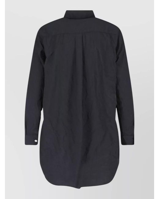 Comme des Garçons Blue Long Sleeve Textured Fabric Casual Dress
