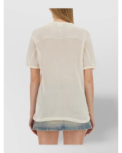 Courreges Natural Regular-Fit Logo T-Shirt