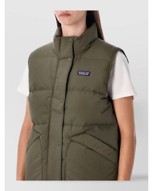 Patagonia Green Down Quilted Vest