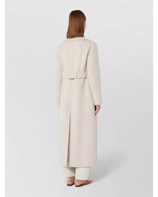 Max Mara Natural Virgin Wool Double-Breasted Coat