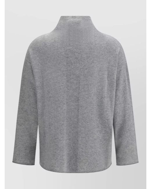 Max Mara Gray Cashmere Turtleneck Sweater