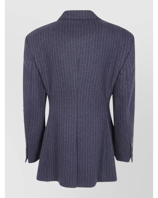Filippa K Blue Pinstripe Wool Blazer