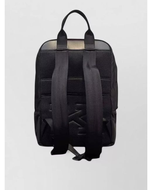 Kiton Blue Quilted Backpack Adjustable Straps Top Handle for men