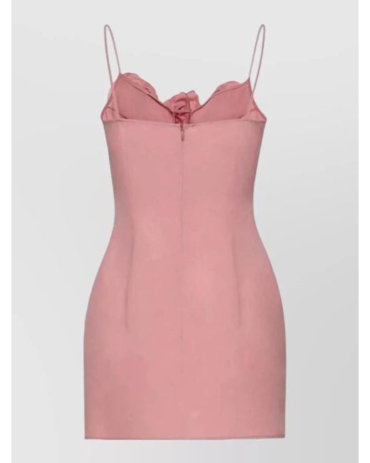 Magda Butrym Pink Beachwear Dress Fitted Silhouette Keyhole Cutout