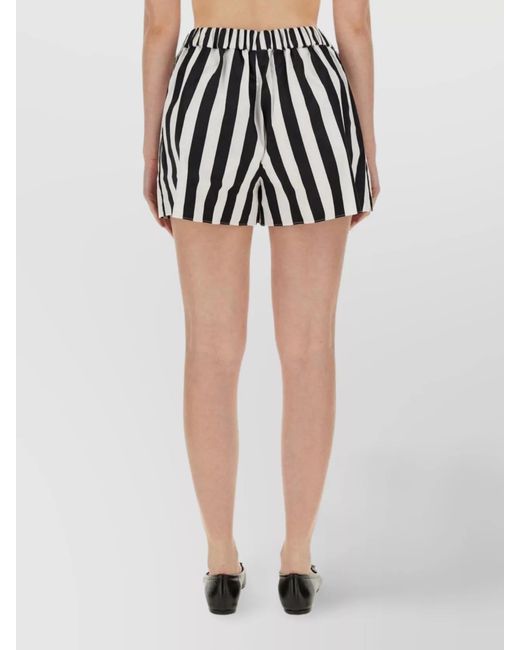 Patou Black Cotton Regular-Fit Tailored Bermuda Shorts