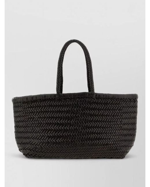 Dragon Diffusion Black Bamboo Triple Jump Big Leather Shoulder Bag