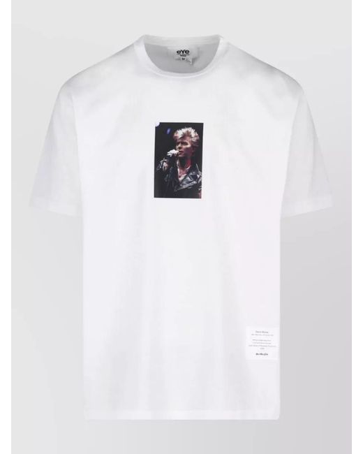 Junya Watanabe White Crew Neck Graphic Print Short Sleeve T-Shirt for men