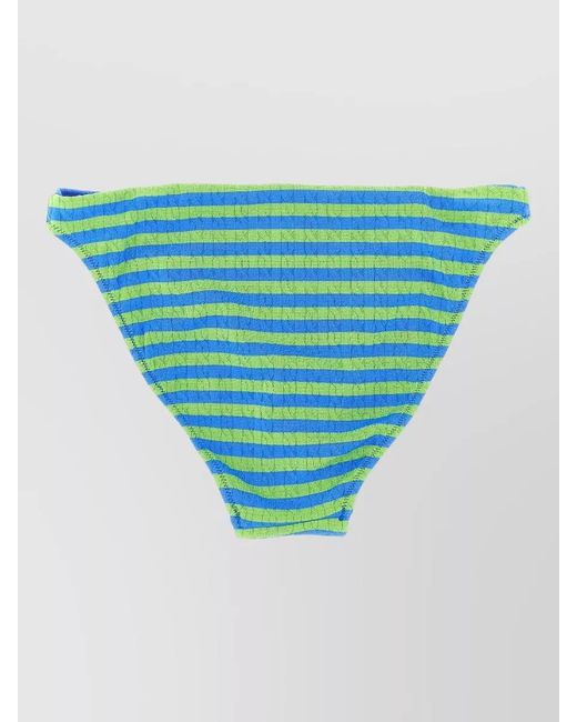 Polo Ralph Lauren Blue Pony Bikini Bottoms Elastic Waistband Stripes