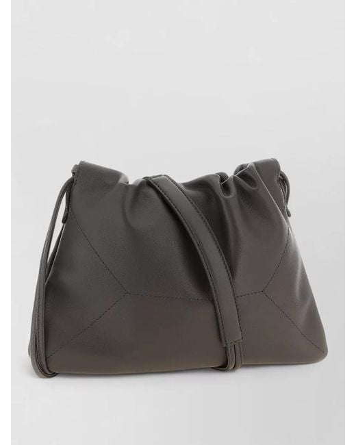 Brunello Cucinelli Gray Bc Duo Shoulder Bag Calf Leather