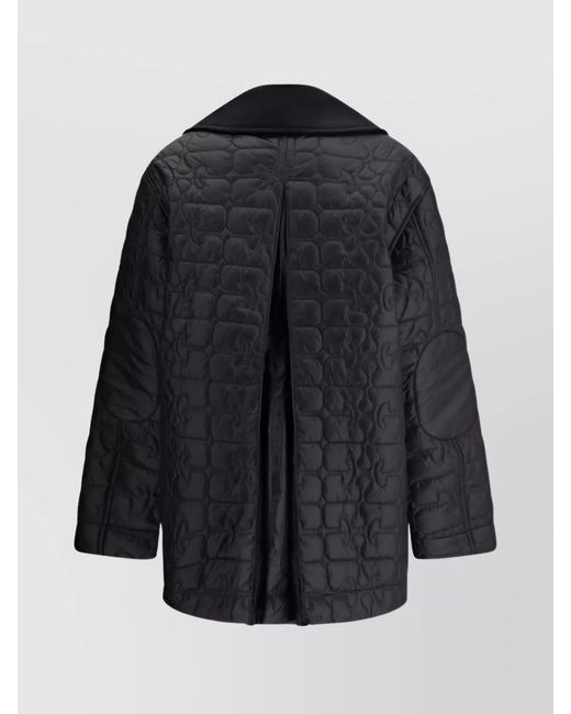 Ganni Black Glossy Finish Long Length Down Jacket