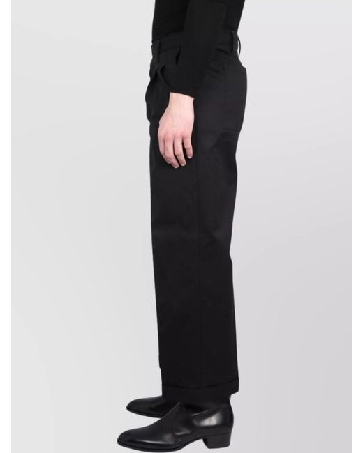 PT Torino Black Straight-Leg Trousers for men