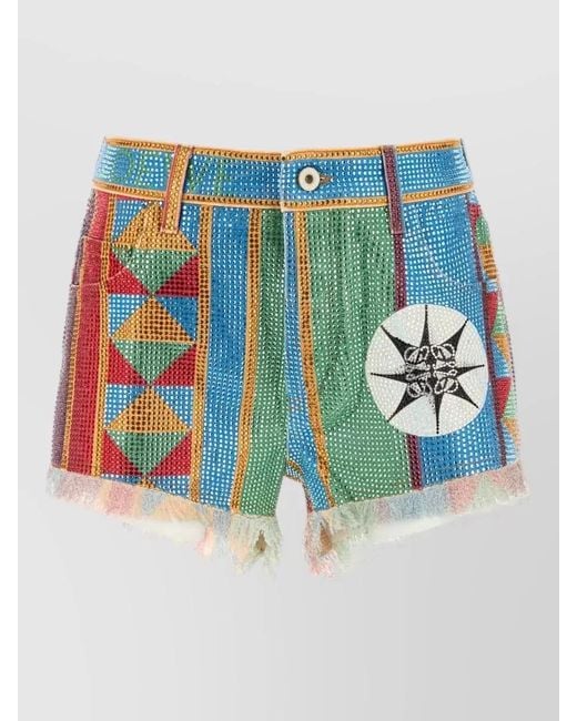 Loewe Blue High Waist Denim Shorts Summer Edition