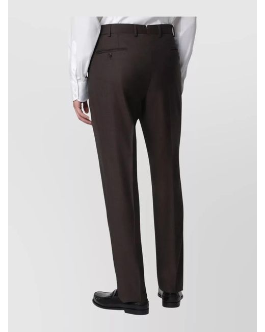Luigi Bianchi Black Slim Fit Tailored Suit Long Sleeves V Neck for men