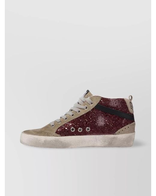 Golden Goose Deluxe Brand Multicolor Leather Glitter High-Top Sneakers