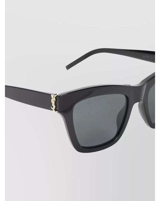 Saint Laurent Gray M156 Acetate Sunglasses Squared Frame Design