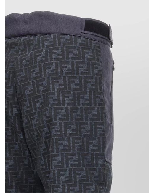 Fendi Blue Wide-Leg Ski Trousers for men