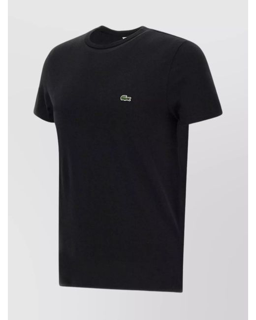 Lacoste Black Regular-Fit Cotton Logo T-Shirt for men